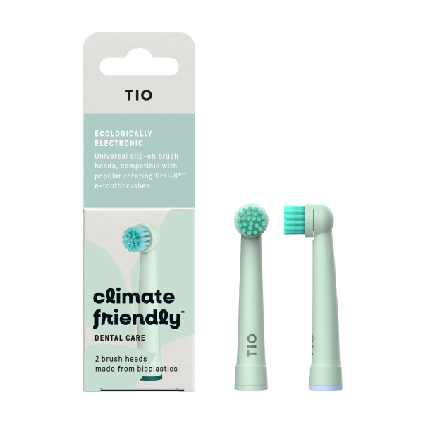 TIOMATIK Duurzame Oral-b Opzetborstels - 90% bio-based - 2 stuks